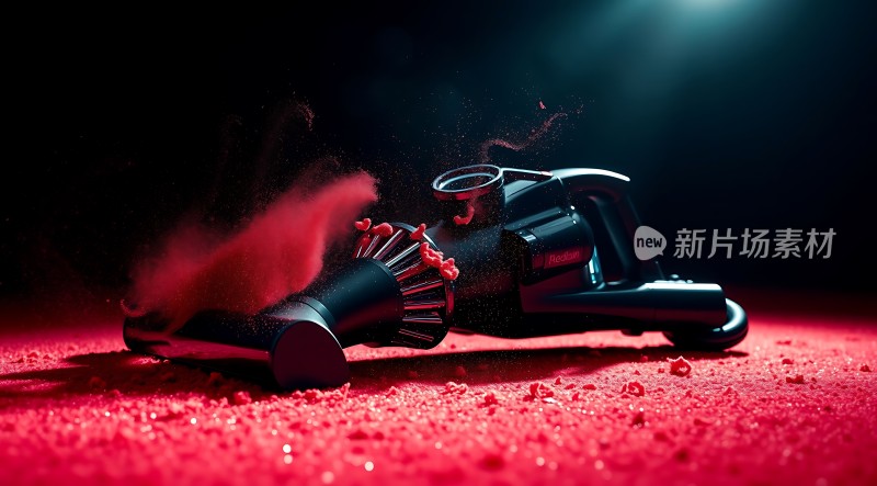 吸尘器高效清洁红色地毯