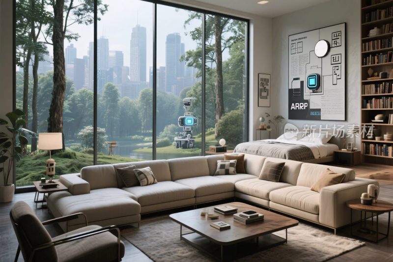 现代风格舒适客厅室内景观