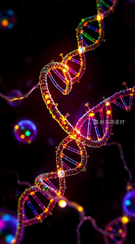 多彩DNA螺旋结构