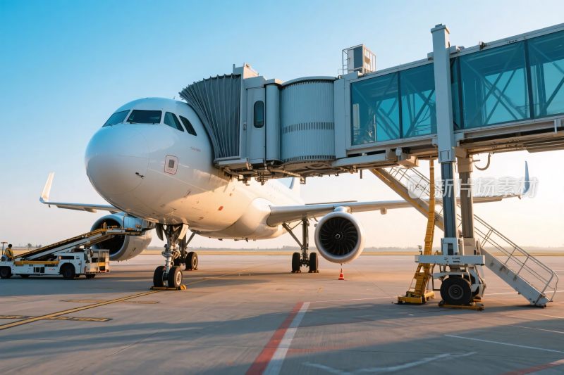 机场客机停靠场景