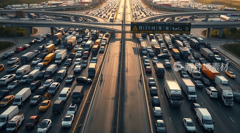 车水马龙交通拥堵城市生活缩影