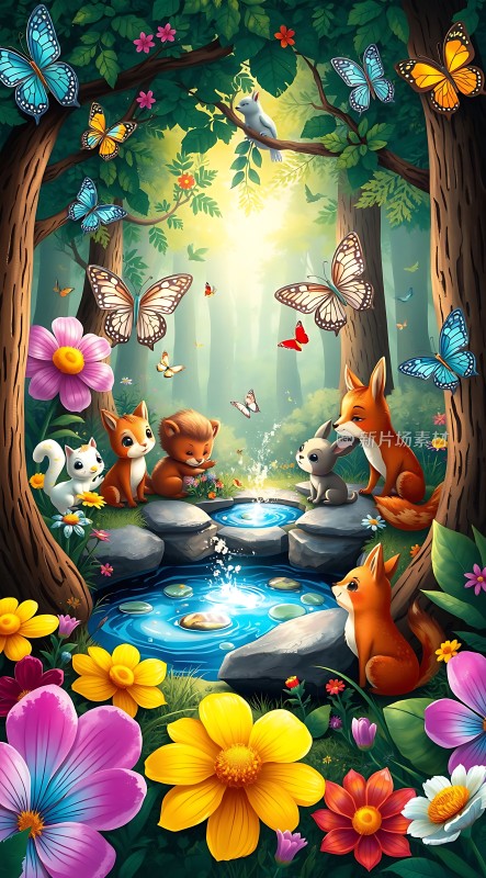 森林里的精灵聚会