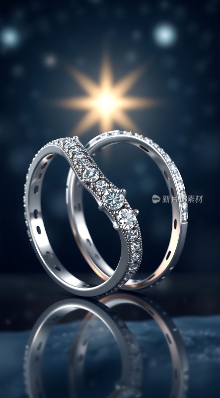 璀璨钻戒闪耀夜空