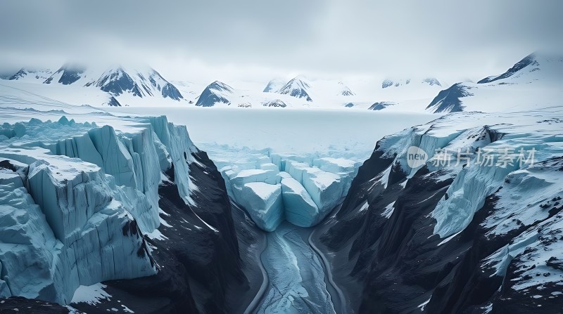 冰封峡谷雪域雄关