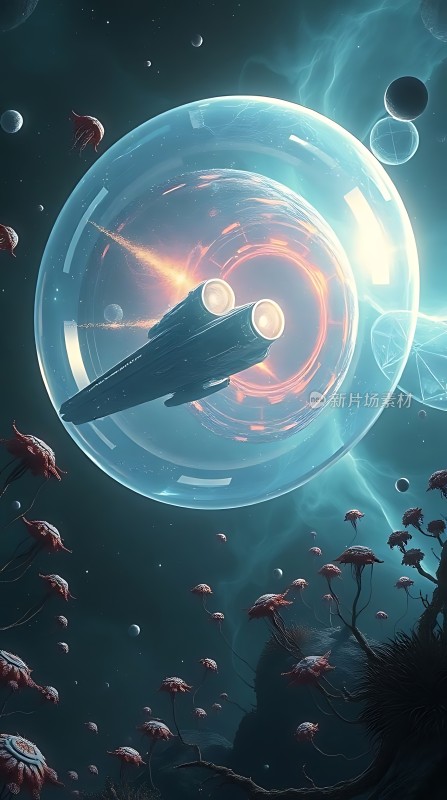 太空探索星际飞船与外星生物