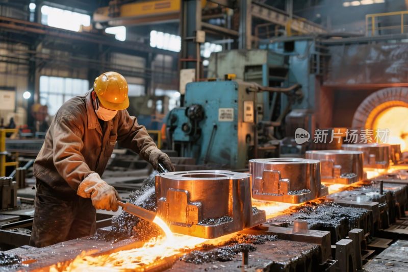 工业车间工人作业场景