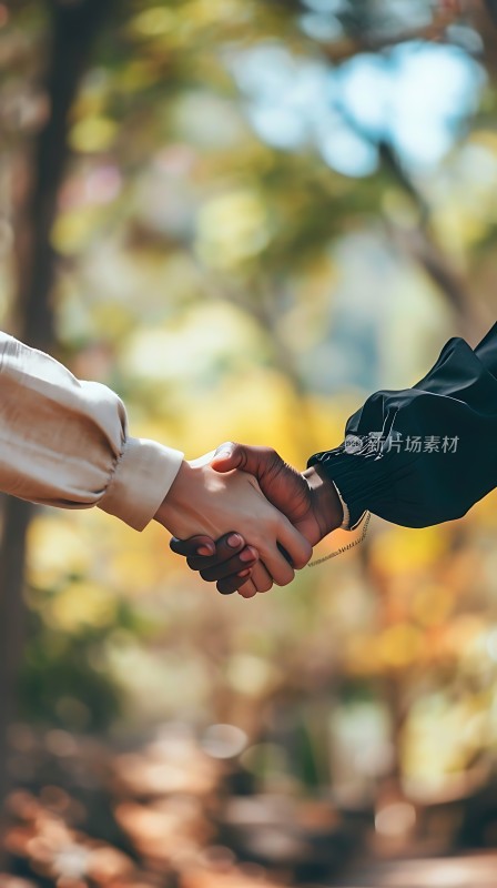 握手合作共创未来