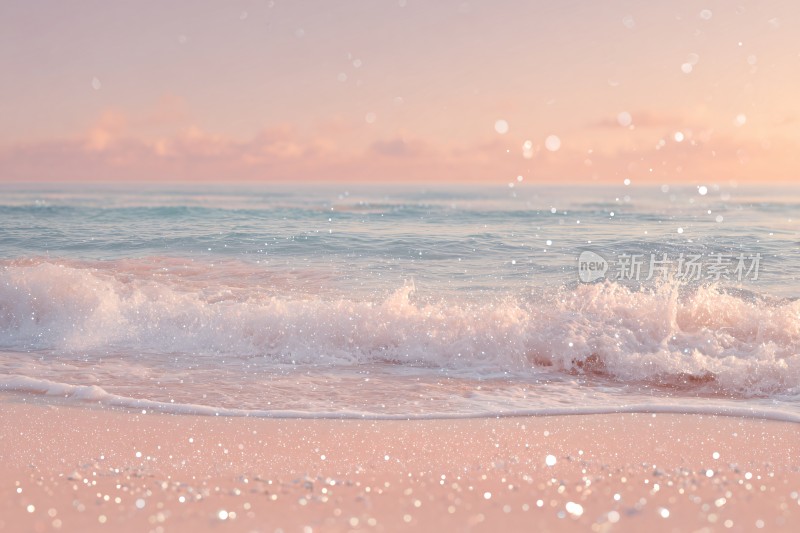 浪漫唯美的海边沙滩景象