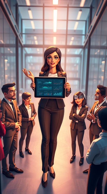 商务会议展示数据分析