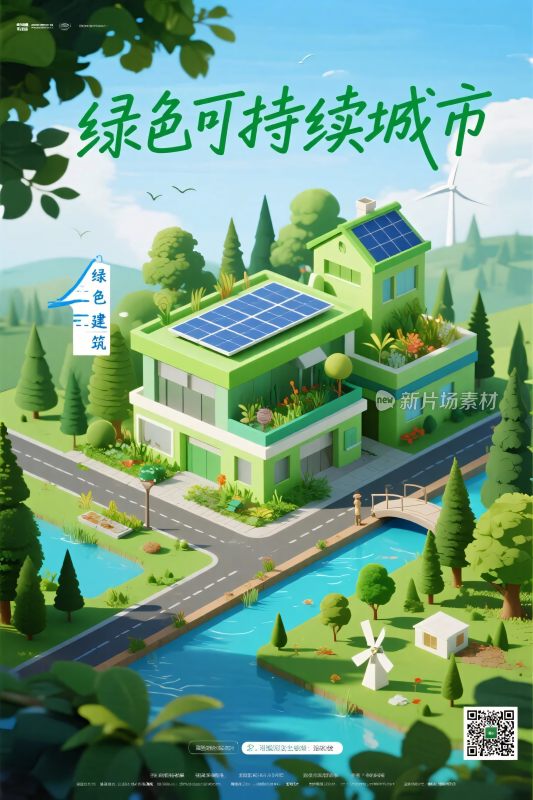绿色可持续城市宣传图