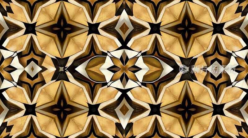 金色几何图案