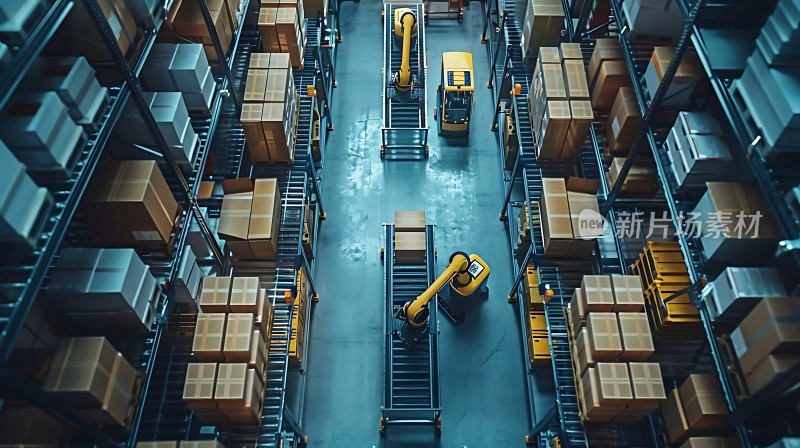 智能仓库机器人搬运货物