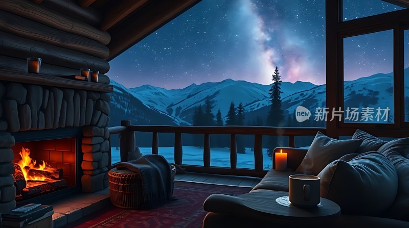 星空下的温馨小屋