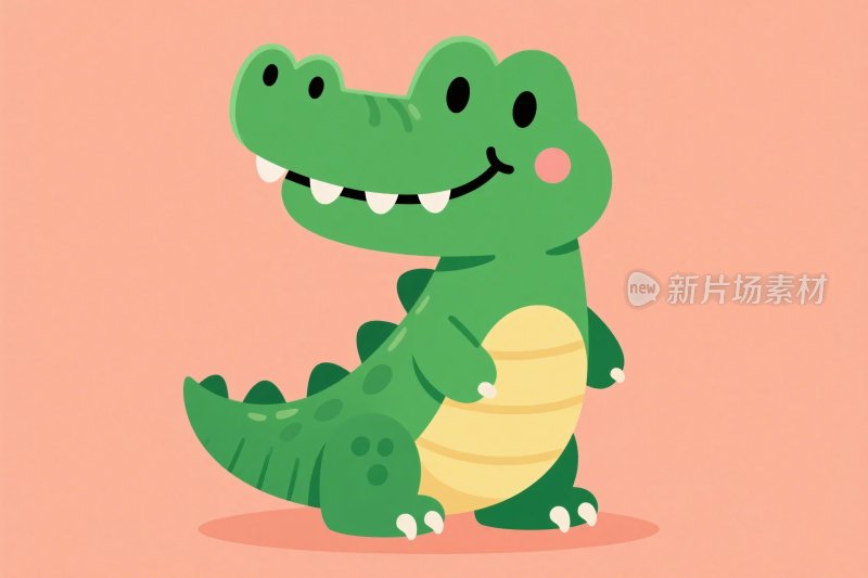 卡通鳄鱼插画