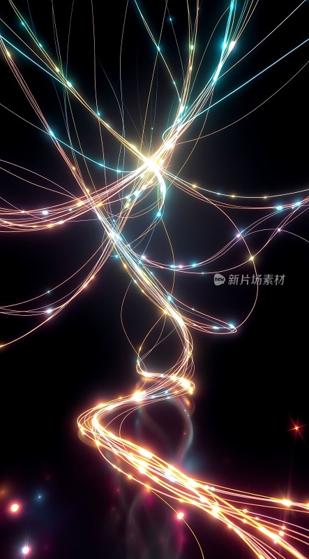 光之舞色彩交织的炫目线条