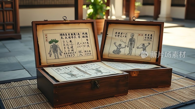 古风木盒里的中医养生秘籍