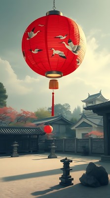 古风庭院灯笼飞鹤 古风庭院灯笼飞鹤