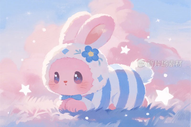 可爱卡通兔子插画