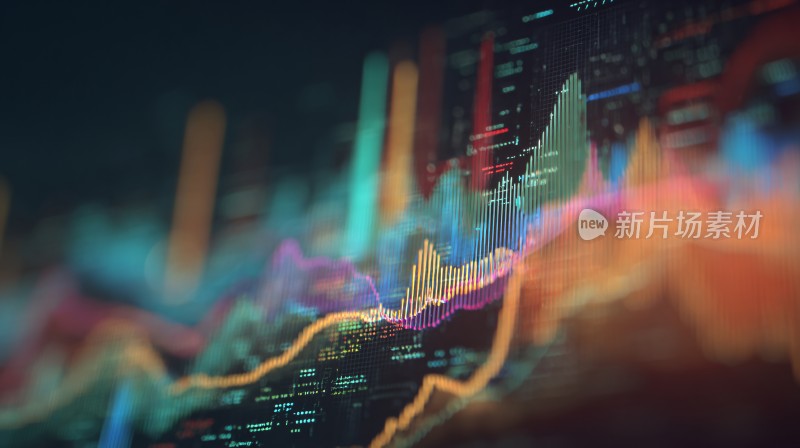 金融股市数据波动画面