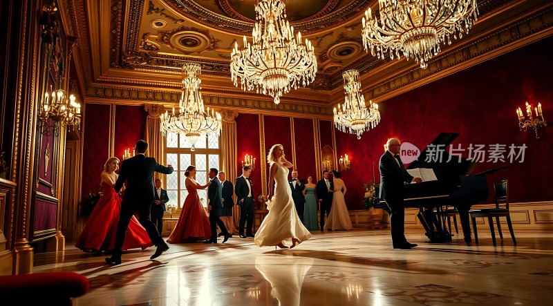 华丽舞厅里的优雅华尔兹