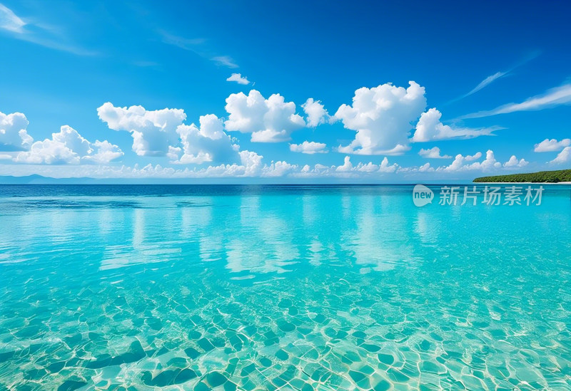 大海岛屿天空海水蓝天