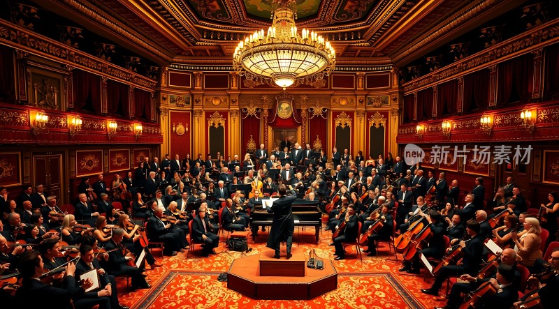 交响乐团华丽演奏现场