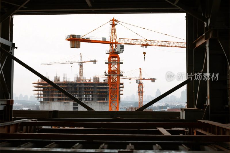 建筑施工工地场景