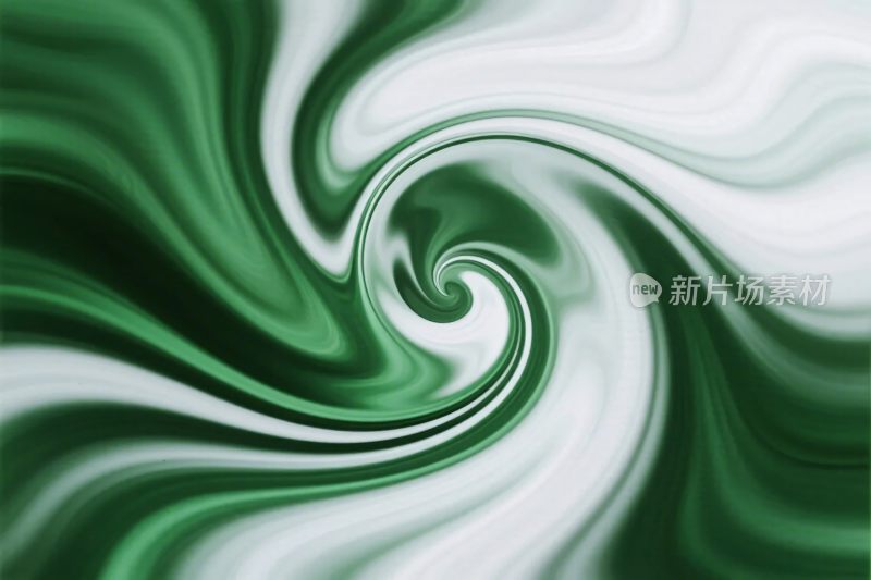 绿色漩涡抽象插画