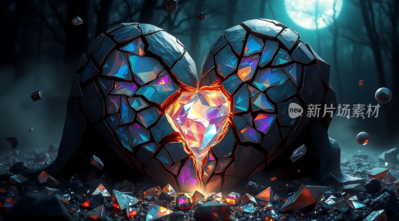 破碎的心脏与闪耀宝石