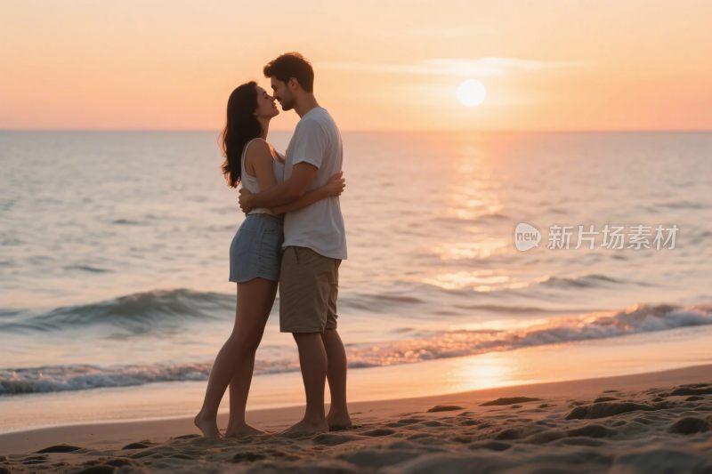 海边情侣浪漫场景