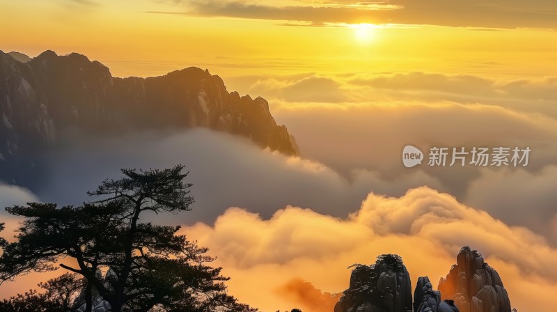 日出山川云海