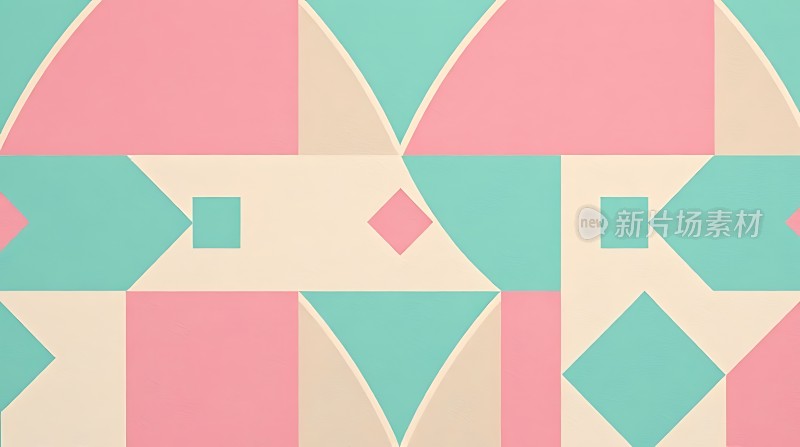 彩色几何图形拼接艺术