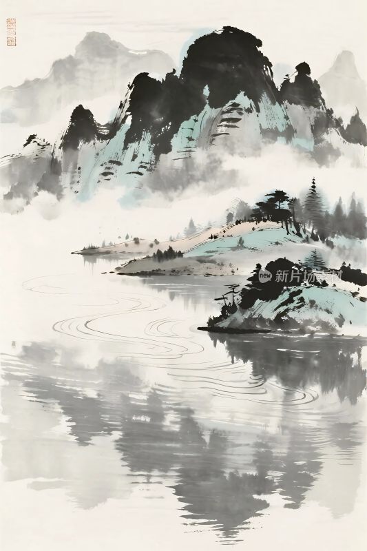 水墨山水风景画
