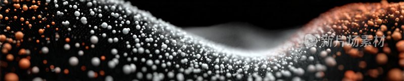 黑白橙渐变粒子流动画面