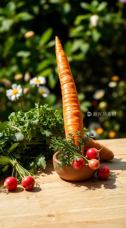 胡萝卜与萝卜的清新组合