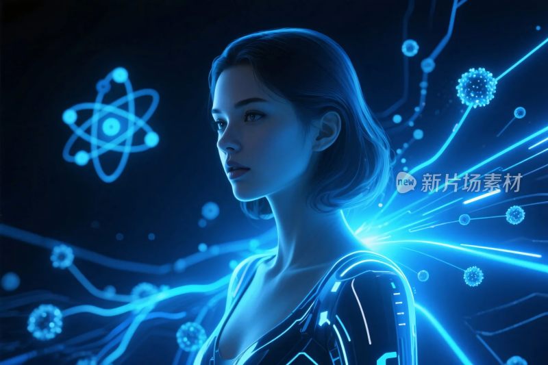 科技风科幻人物插画