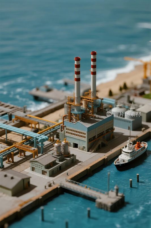 海岸工业微型模型
