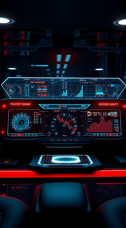 未来驾驶舱控制台界面