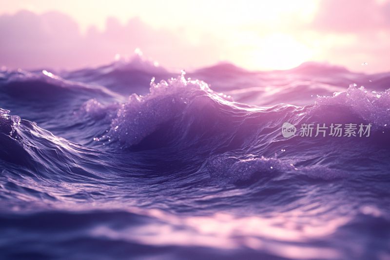 浪漫唯美的海上波浪景象