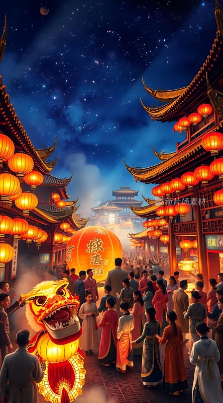 灯火阑珊处龙舞闹元宵