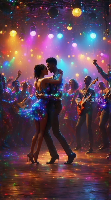 舞动夜色光影交织的浪漫旋律