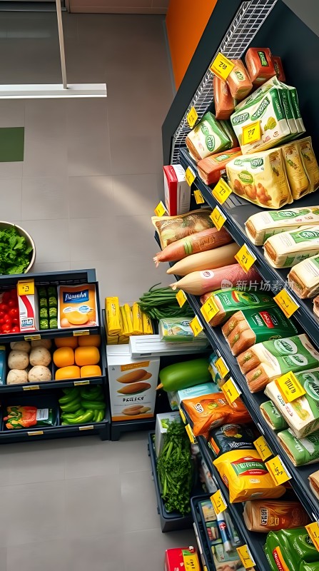 超市新鲜蔬果区种类丰富价格实惠健康生活从新鲜开始！