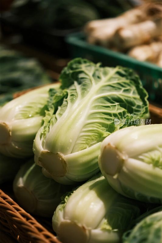 新鲜蔬菜特写图