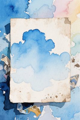 水彩云朵插画 水彩云朵插画