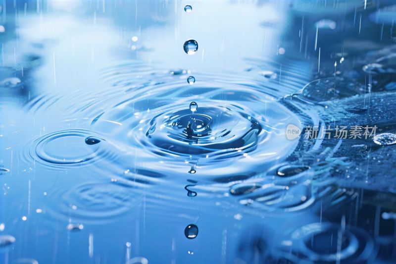 水滴水面波纹效果