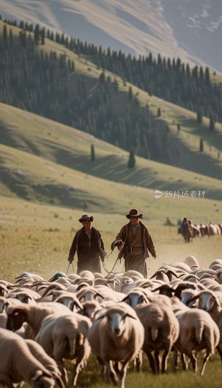 哈萨克牧民转场