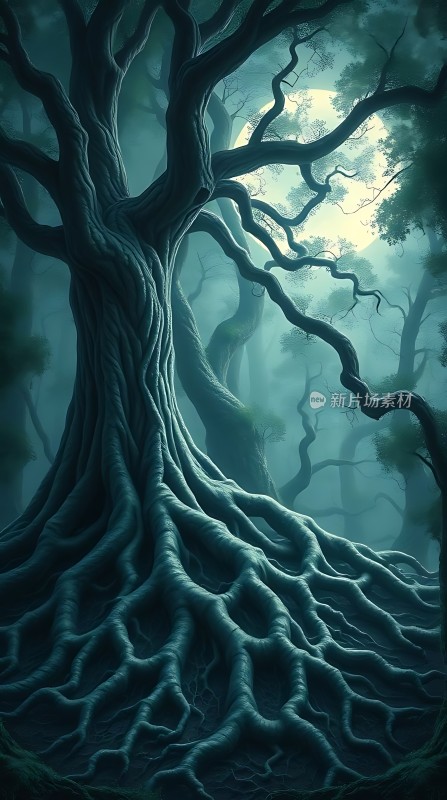 迷雾森林中的古老树精