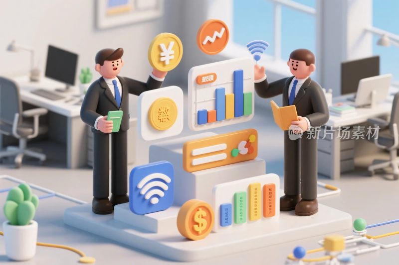 商务办公金融插画