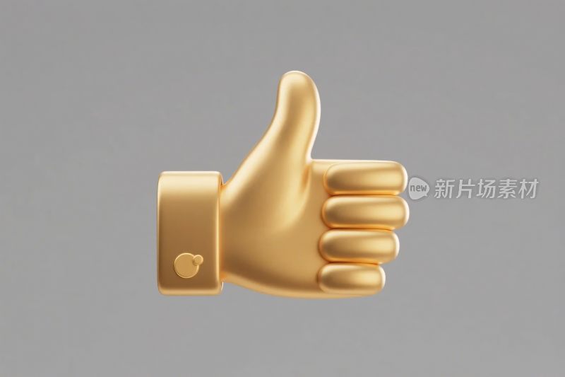 金色点赞手势图标