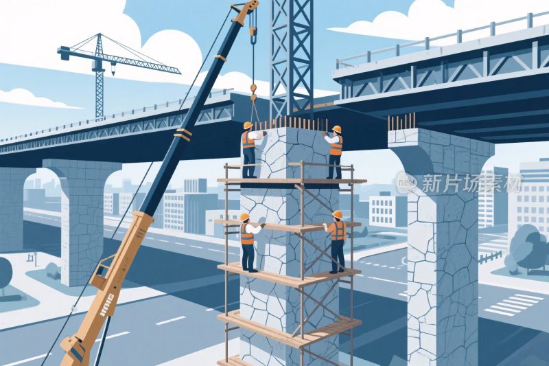 城市建筑施工场景